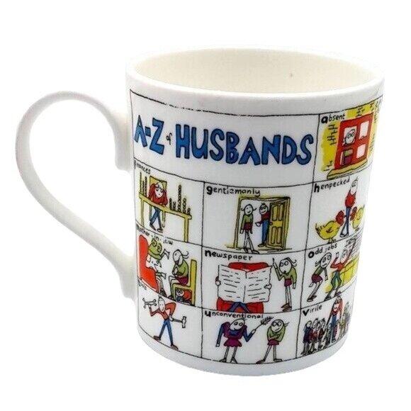 A-Z of Husbands Nicola Streeten Mug Funny Anniversary Scotland McLaggan Smith - Picture 1 of 7